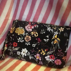 Floral Black Clutch